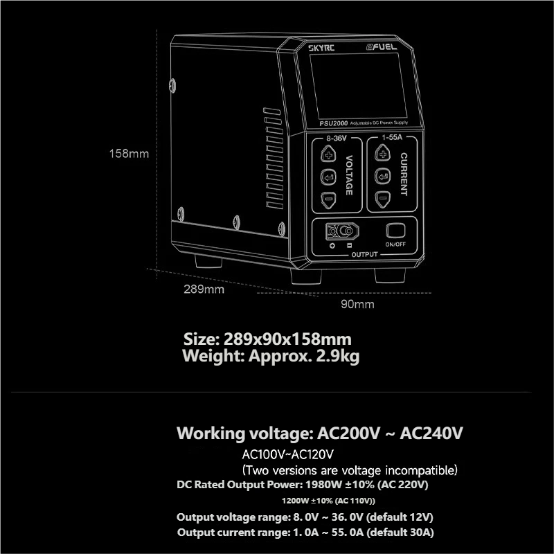 مصدر طاقة SKYRC PSU2000 بقدرة  - مراجعة Drone Rc Battery وسعره