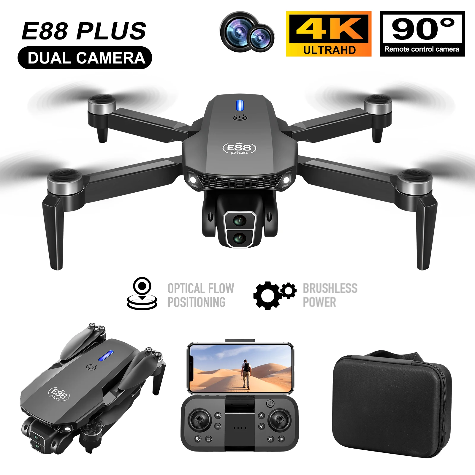طائرة بدون طيار E88 Plus Quadc - مراجعة Drone Z وسعره