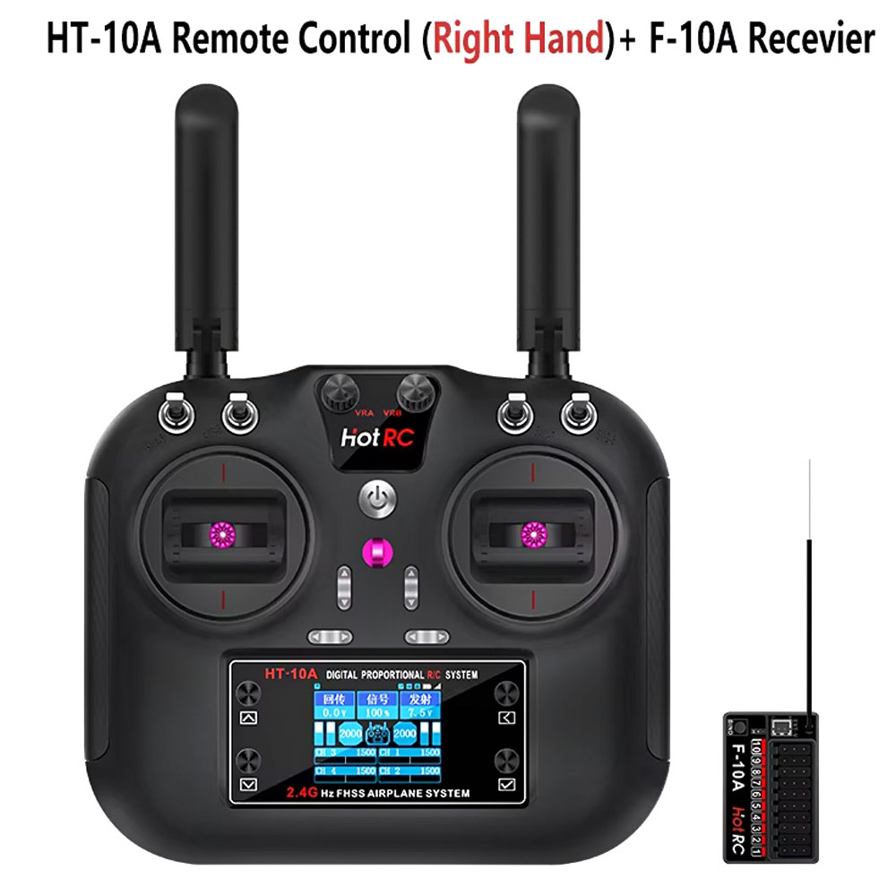 جهاز إرسال Hotrc HT-10A 2.4G 1 - مراجعة Drone Rc Receiver And Transmitter وسعره
